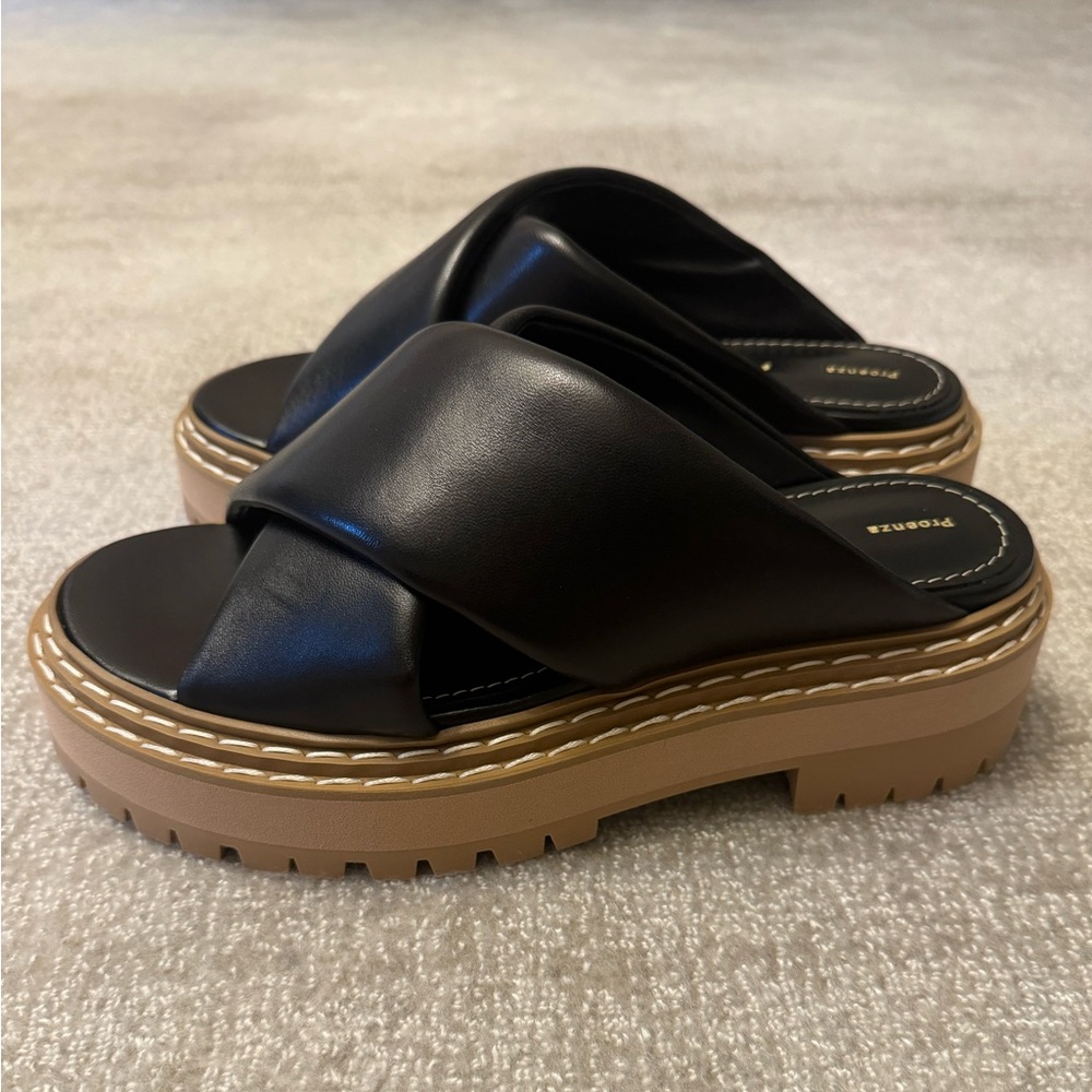Proenza Schouler Leather Lug Sole Platform Sandals